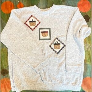 Vintage Exist Sports Line Gray Embroidered Sweatshirt XXL Picnic Baskets Long Sl